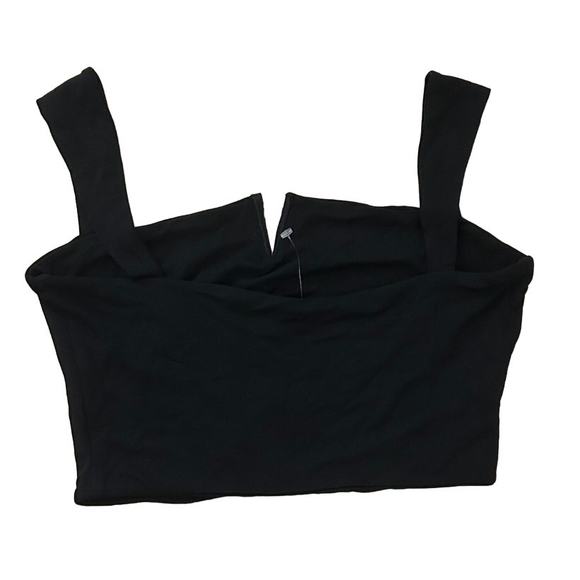 NAKED WARDROBE NWT Black Cropped Tank Top ONLY Size XL - Picture 3 of 6
